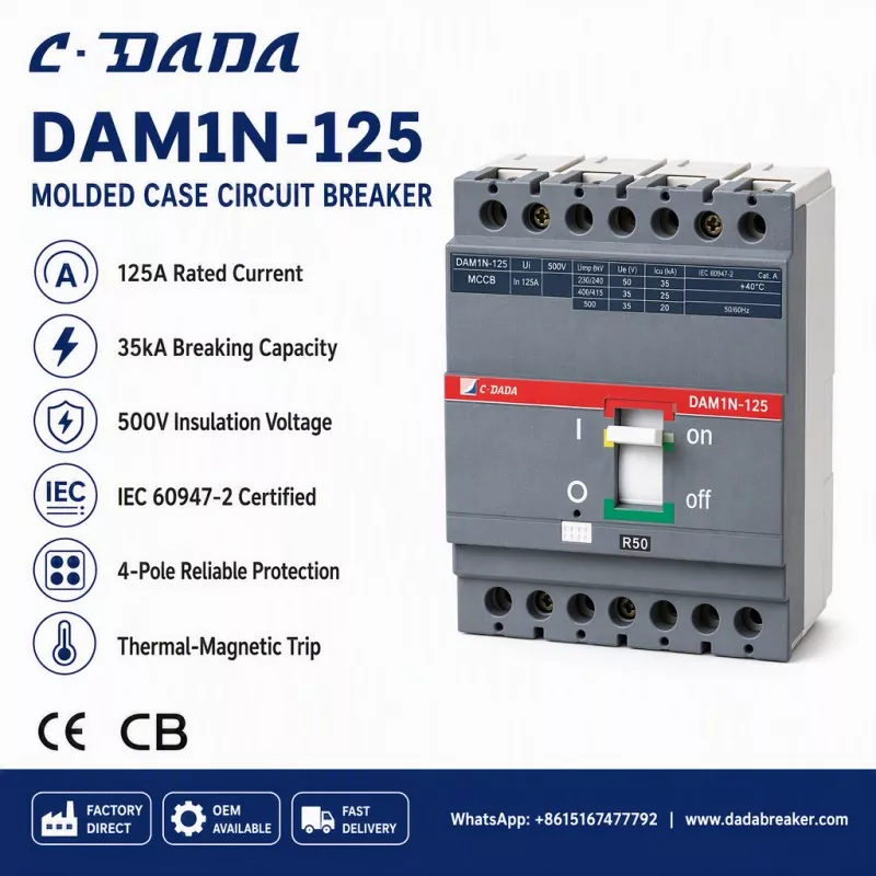 Apakšizplatīšanas integritātes nodrošināšana: C·DADA DAM1N-125 MCCB risinājums