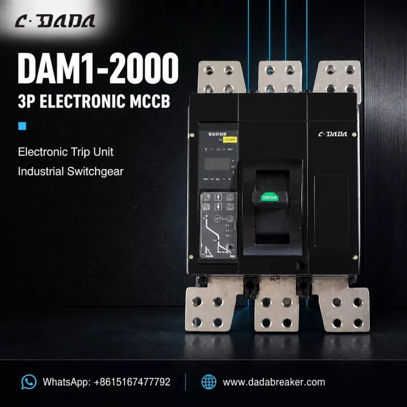DAM1-2000 3P elektroniskais MCCB rūpnieciskajiem sadales iekārtām | C·DADA Electric